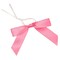 100-Pack Twist Tie Bows for Crafts, Pre-Tied Satin Ribbon for Gift Wrap Bags, Party Favors, Baked Goods, Cookies, Mini Bowties for Hair Decorations (2.5x3 in, Pink)